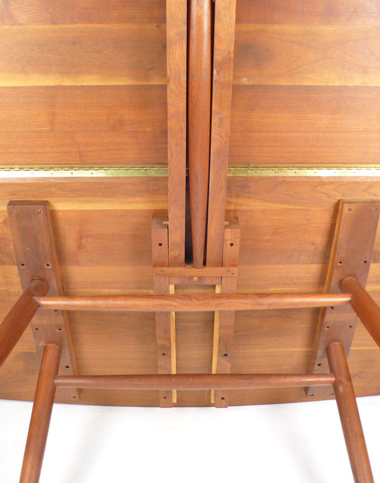 1960's George Nakashima Studio Made Walnut Drop Leaf Dining Table / Desk 2