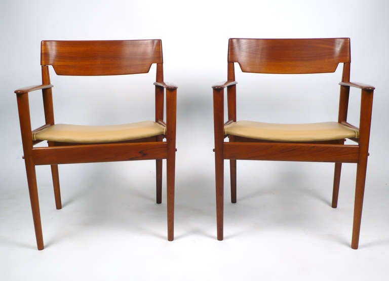 Danish Teak Arm Chairs by Grete Jalk For Sale