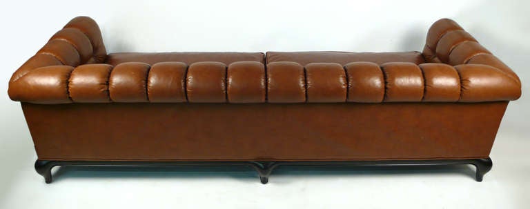 Biscuit Tufted Leather Sofa by Maurice Bailey for Monteverdi-Young 1