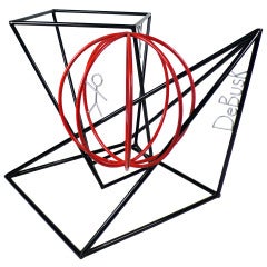 Table and Four Chairs by Internationally Renowned Sculptor Barrett DeBusk