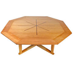 Octagonal Sunburst Table by Edward Wormley for Dunbar 11