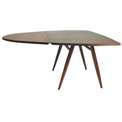 1960's George Nakashima Studio Made Nussbaum Drop Leaf Esstisch / Schreibtisch