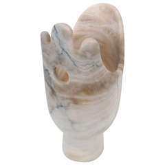 Sculptural Italian Alabaster Vase