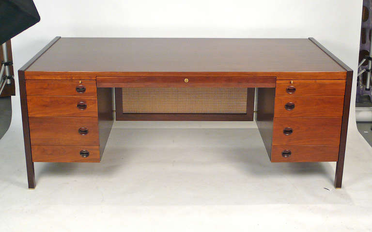 Executive Desk designed by Edward Wormley for Dunbar.  Matching credenza in separate listing.