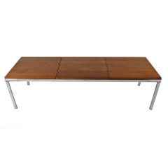 Florence Knoll Bench steel and walnut 1950s