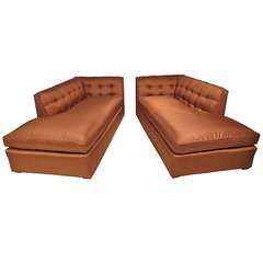 Early Pair of Harvey Probber Recamier Sofas