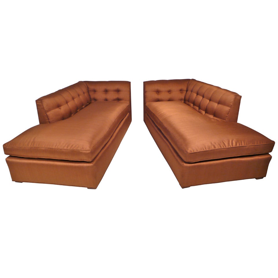 Early Pair of Harvey Probber Recamier Sofas