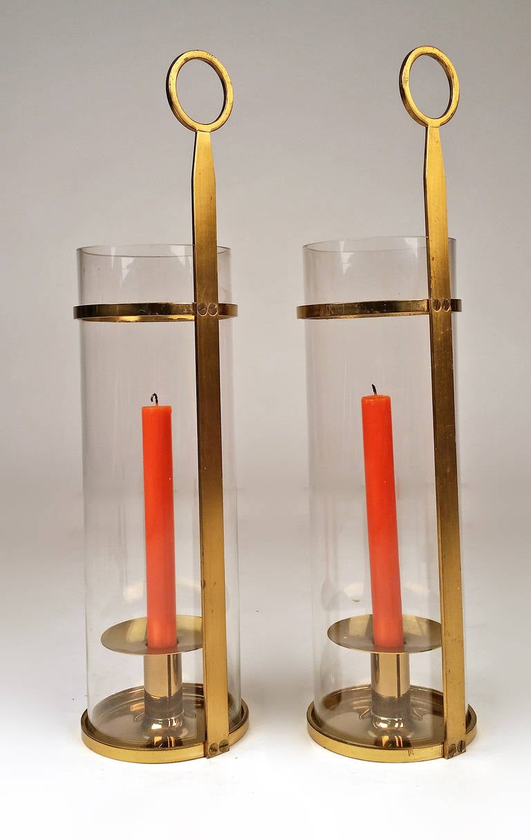 Tommi Parzinger Hurricane Lamps or Candleholders for Dorlyn In Excellent Condition In Dallas, TX