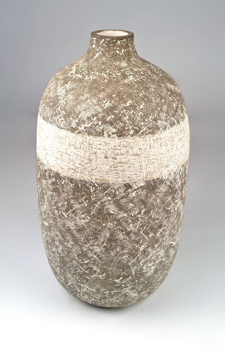 Large glazed stoneware vessel by Claude Conover, signature to underside.