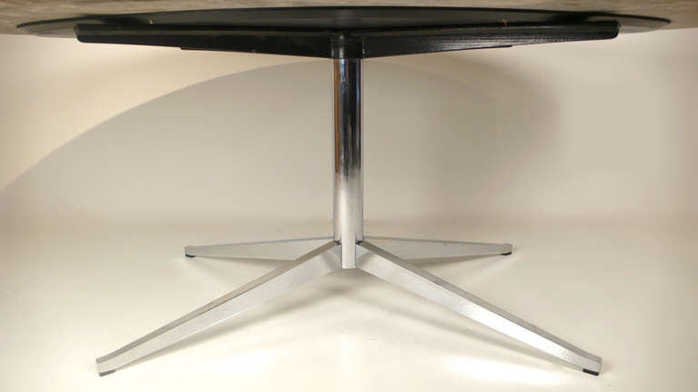 Late 20th Century Knoll Oval Emperador Marble Table Desk