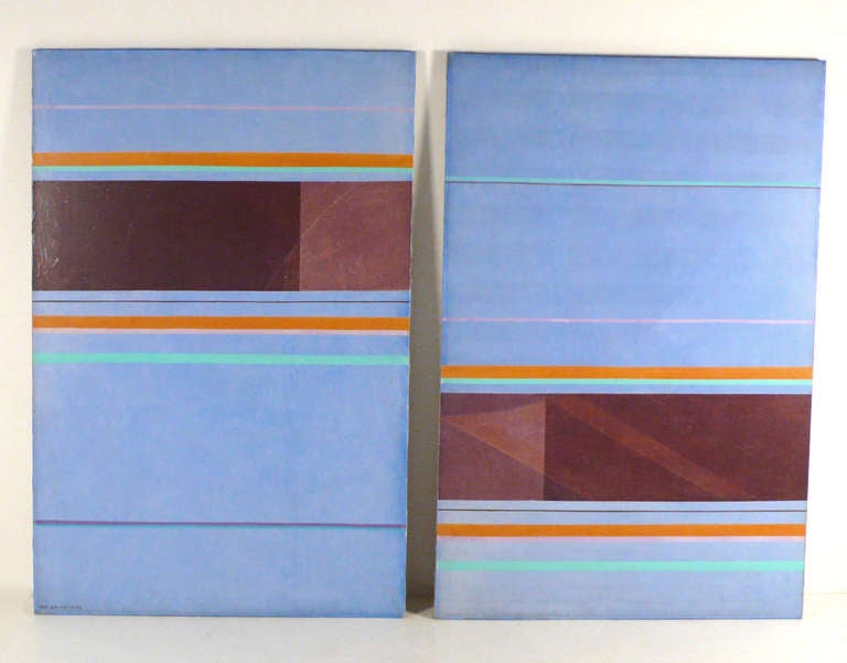 Early Ray Smith Diptych In Good Condition In Dallas, TX