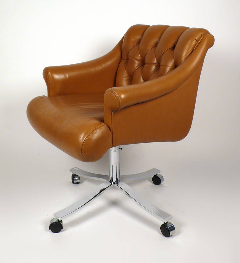 Unknown Zographos Deep Tufted Modernist Desk Chair