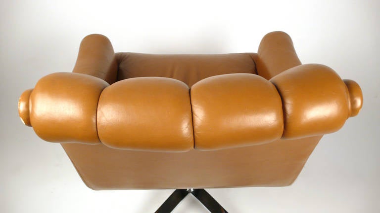 20th Century Zographos Deep Tufted Modernist Desk Chair