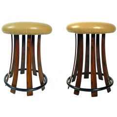 Vintage Rare Pair of Edward Wormley Toadstool Stools