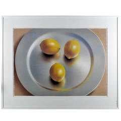Robert Peterson, "Three Lemons on a Metal Plate"