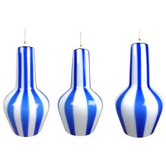 Set of Three Venini Glass Pendants