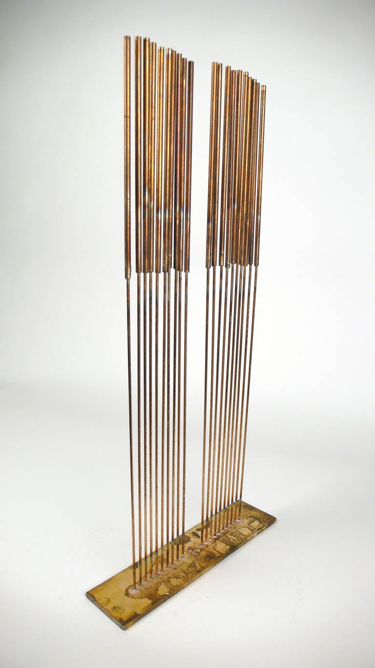 Val Bertoia Sounding Rods on Harry Bertoia's Plate In Excellent Condition In Dallas, TX