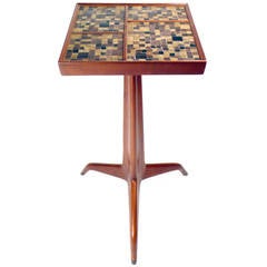 Dunbar Sculpted Mahogany & Murano Glass Cigarette Table 4