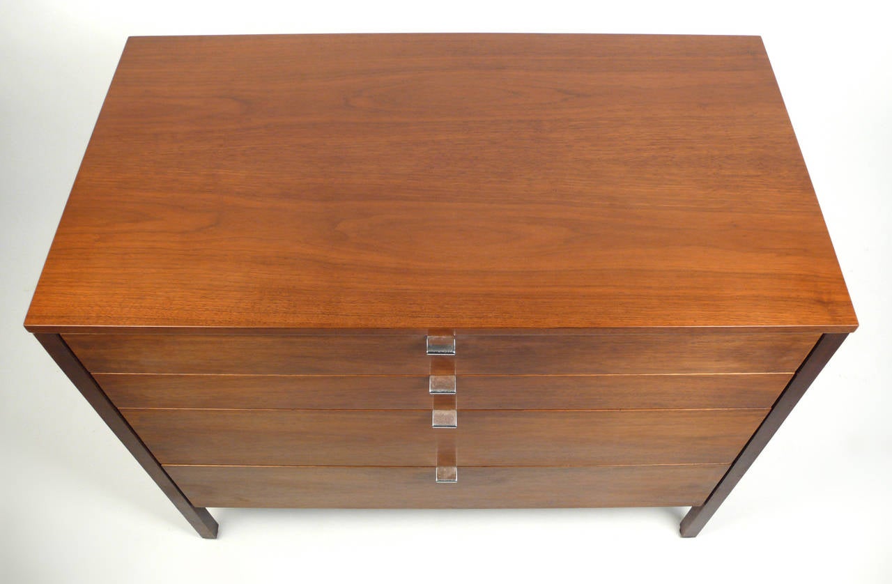 Walnut Four-Drawer Dressers by Florence Knoll
