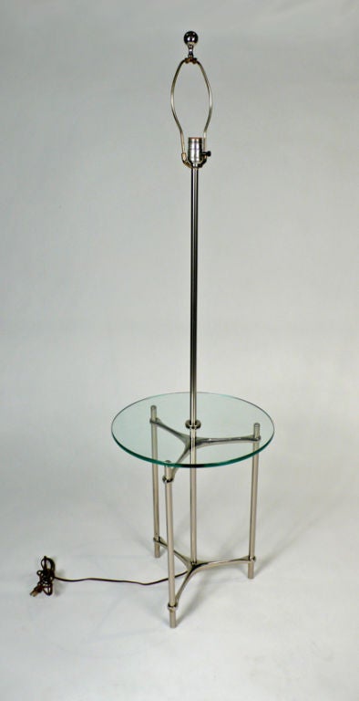 1960s lamp table produced by Laurel. Shade not included.