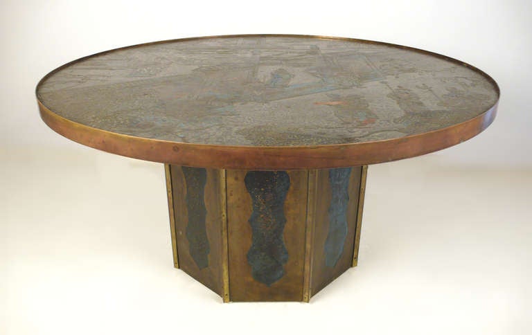 Phillip and Kelvin Laverne Chan Series Bronze Table In Excellent Condition In Dallas, TX