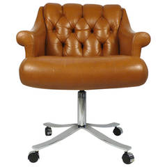 Zographos Deep Tufted Modernist Desk Chair