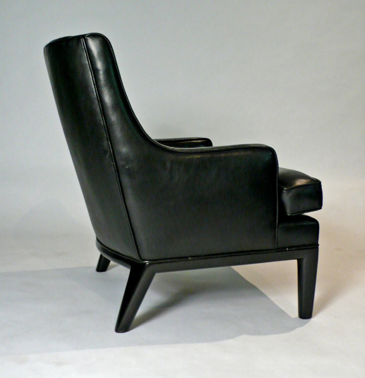 Late 20th Century Monteverdi - Young Black Leather Club Chairs