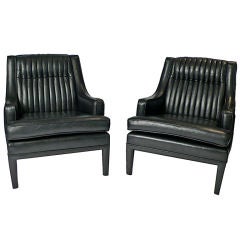 Monteverdi - Young Black Leather Club Chairs