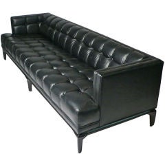 Monteverdi - Young Black Leather Sofa