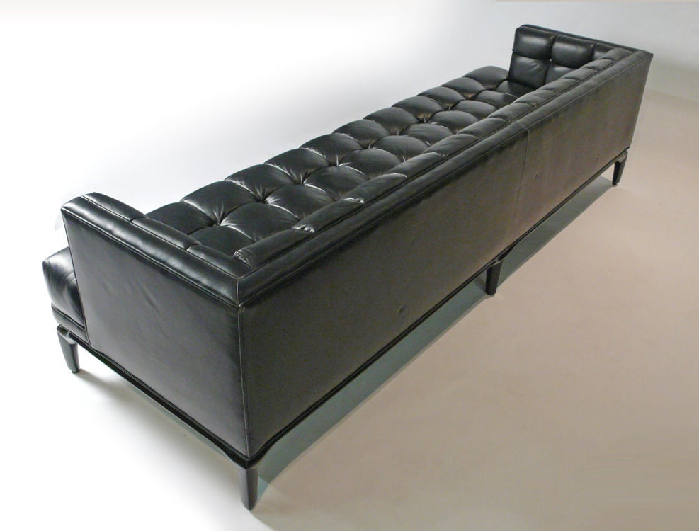 Monteverdi - Young Black Leather Sofa 1