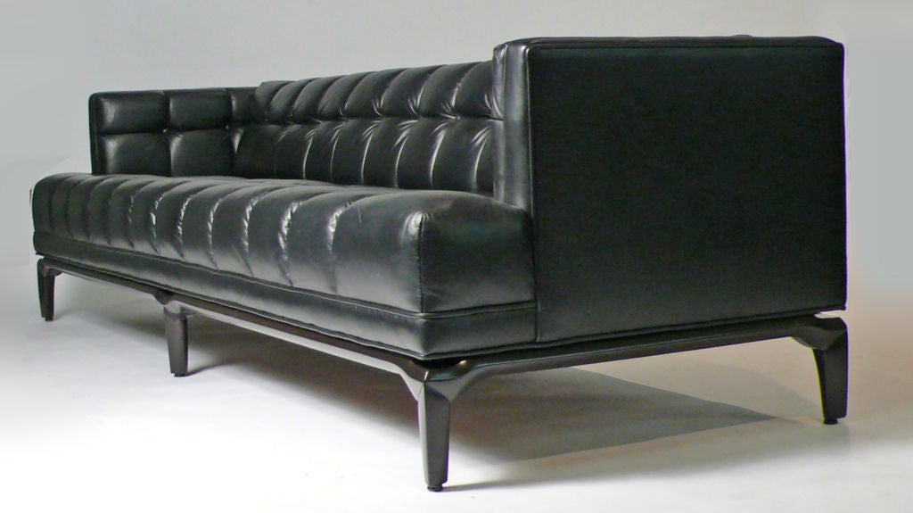 Monteverdi - Young Black Leather Sofa 2