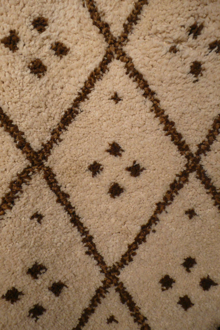 Hand Knotted Angora wool carpet/rug in very good original condition. Measurements are approximate. Ready to install and use as is - no smoke, pet odors, or stains.