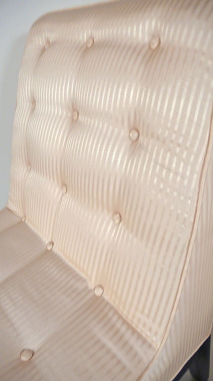 Silk Slipper Chairs by Edward Wormley for Dunbar