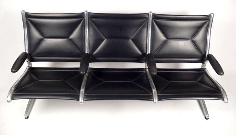 Mid-Century Modern Three-Seat Sofa Designed by Charles and Ray Eames
