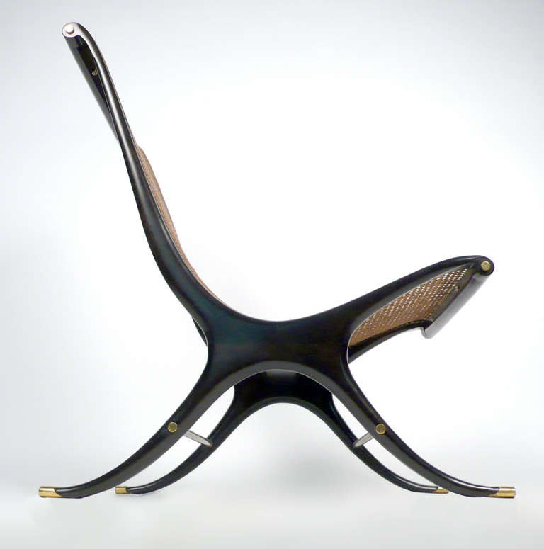 Brass Rare Gerald Jerome Lounge Chair for Heritage