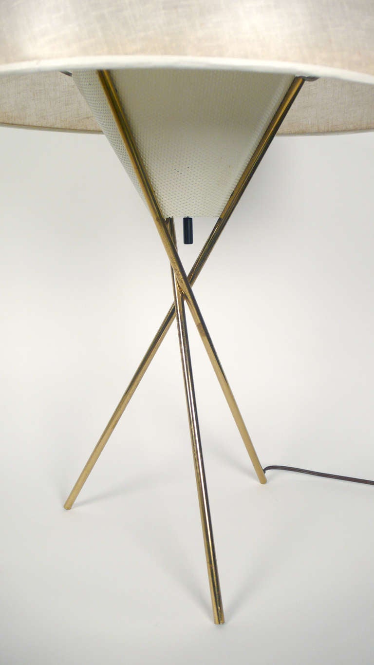 Mid-Century Modern Tripod Table Lamp by Gerald Thurston