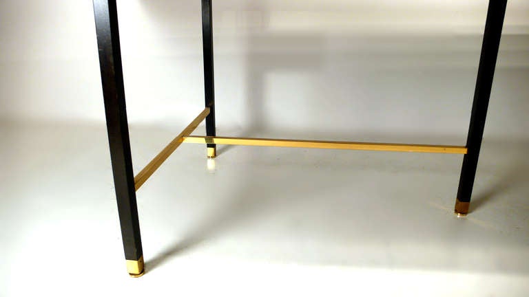 Dining Table by Harvey Probber 1960s modern wood & brass 2
