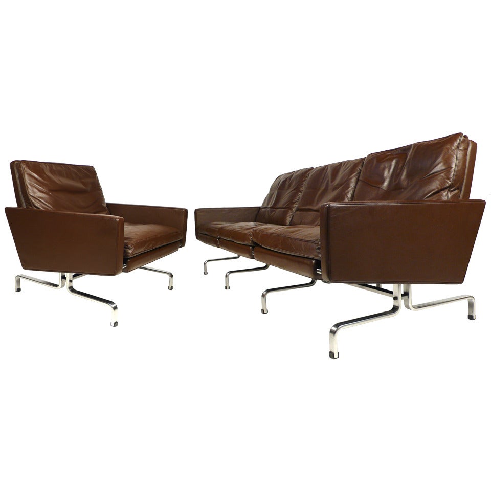 Poul Kjaerholm PK-31 Sofa and Chair