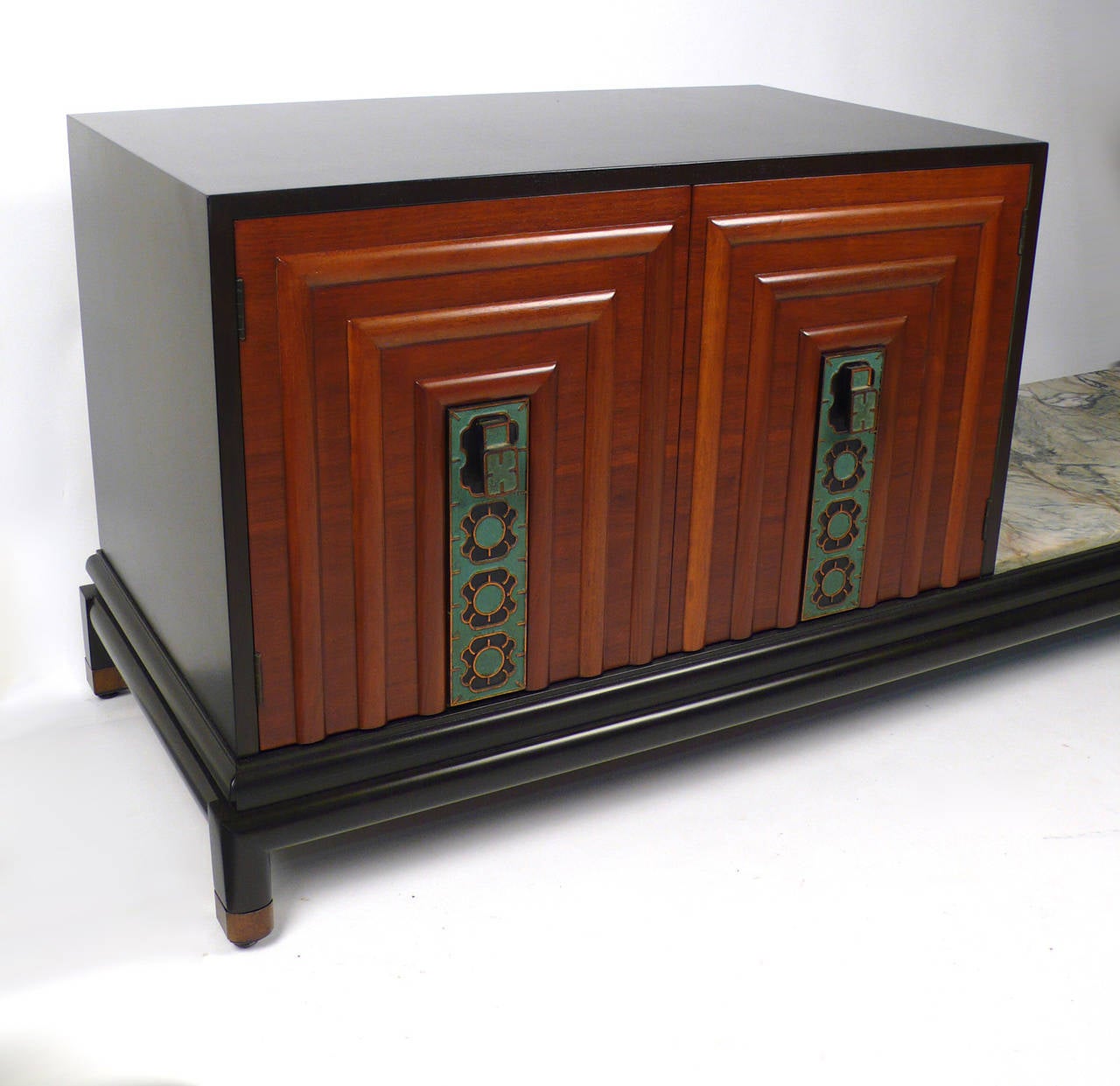 Mid-20th Century Exquisite Renzo Rutili Custom Cabinet Ensemble For Sale