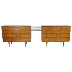 Rare Ponti Cabinets/Dressers with Suspension Vanity