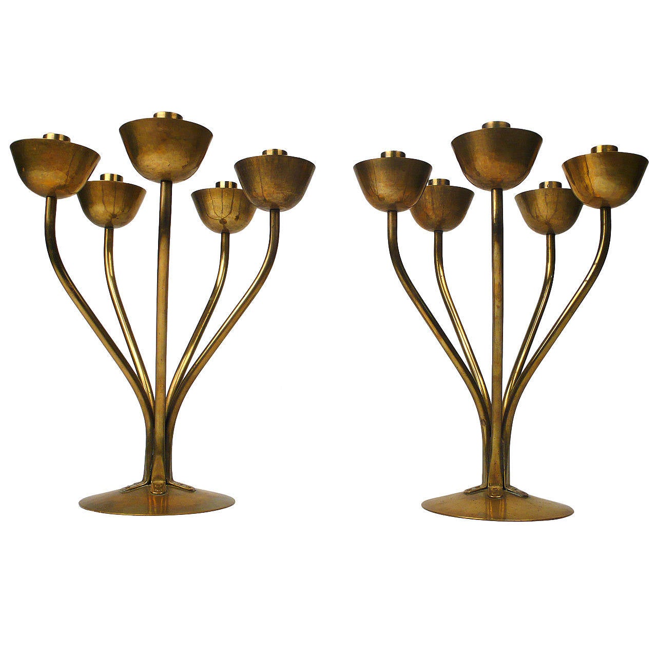 Pair of Hayno Focken German Candleholders at 1stdibs
