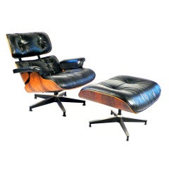 Leather Chair & Ottoman for Herman Miller