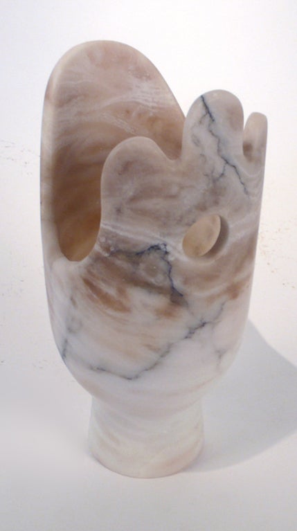 Mid-20th Century Sculptural Italian Alabaster Vase