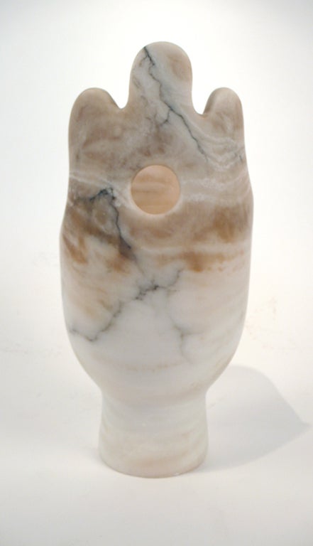 Sculptural Italian Alabaster Vase 2