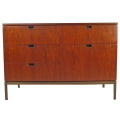 5 Drawer Credenza with Bronze Base by Florence Knoll