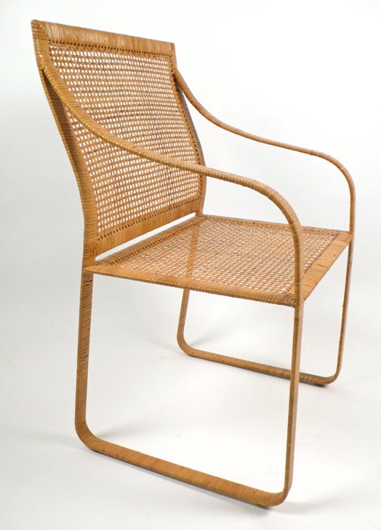 Six Cane Chairs by Harvey Probber 4