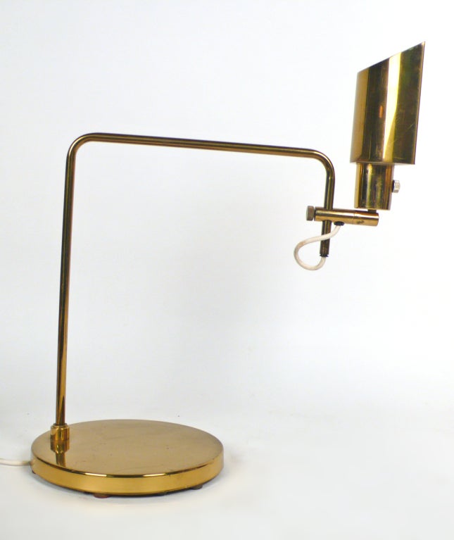 Mid-Century Modern  Swing Arm Table Lamp by Koch and Lowy For Sale