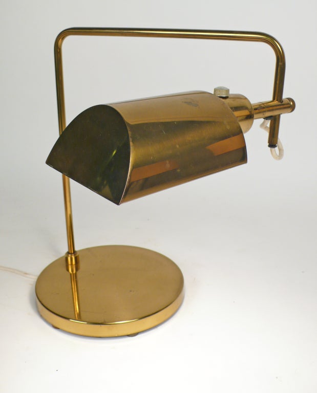 Italian  Swing Arm Table Lamp by Koch and Lowy For Sale