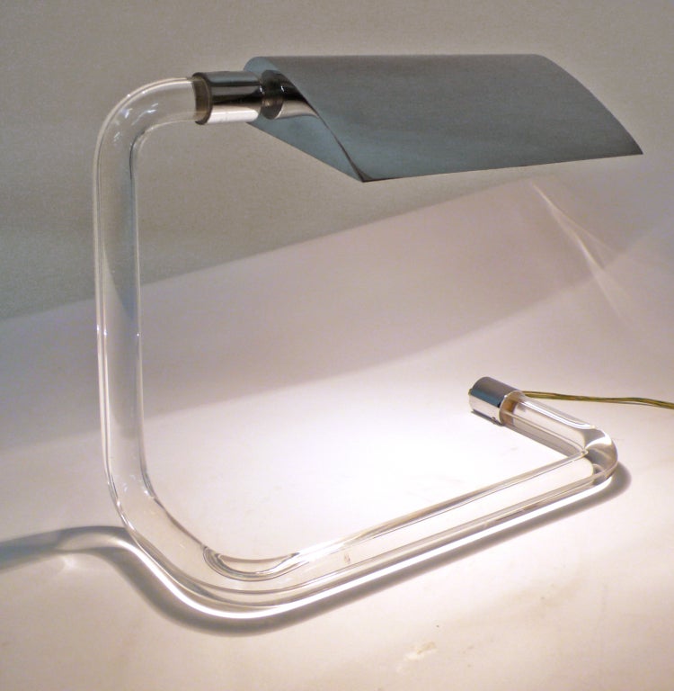 Acrylic Table Lamp by Peter Hamburger for Knoll International