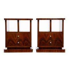 Vintage Pair Of Art Deco Bedside Table Cabinets